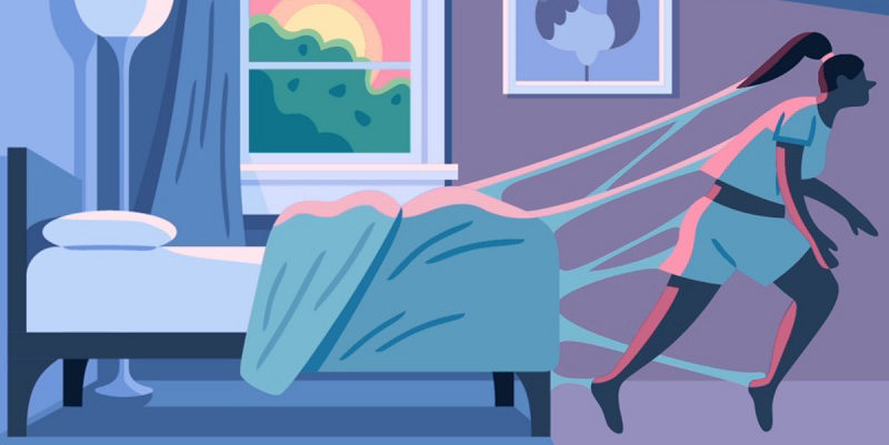 دختری که ظاهراً نمی‌تواند از رختخواب جدا شود