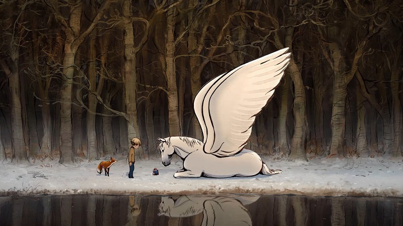 انیمیشن کتاب پسرک، موش‌کور، روباه و اسب، اسب بالدار و پسرک