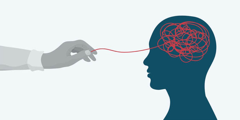 کارتونی از دستی که نخی را از سر شخصی دیگر بیرون میکشد