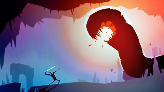 کارتونی از یک مبارز که با هیولا مبارزه میکند