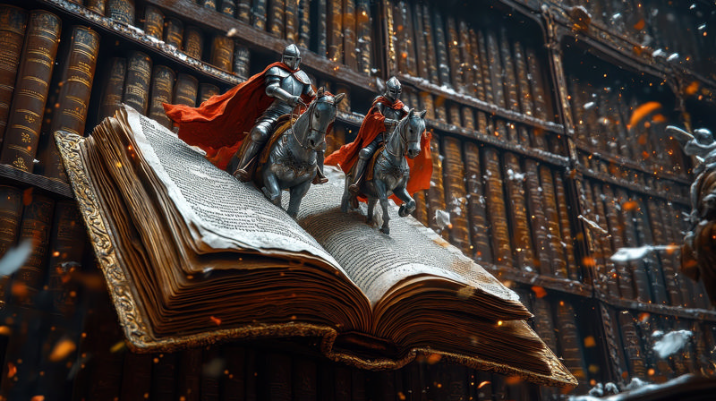 دو شوالیه که انگار از صفحات یک کتاب قدیمی بیرون پریده‌اند