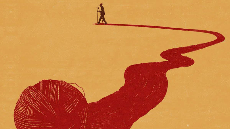 گوله کاموا، جاده‌ی قرمز و شخصی در انتهای تصویر